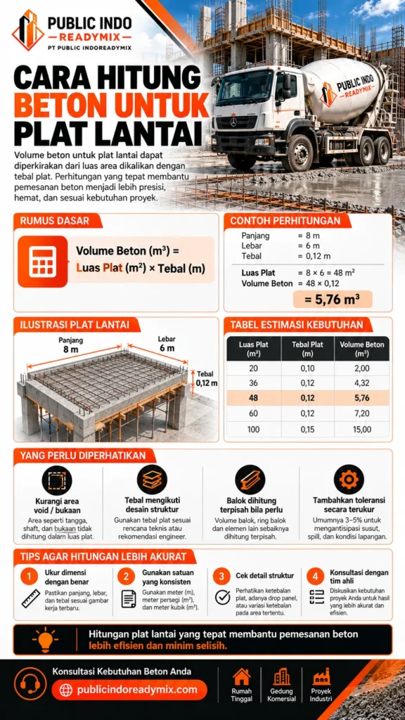 Denah panel pelat lantai dengan void dan penebalan lokal